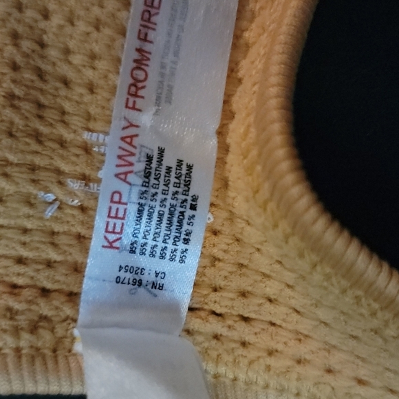 Urban Outfitters Crop Thermal Tank X Small/Small Golden Yellow Racerback - Picture 4 of 5